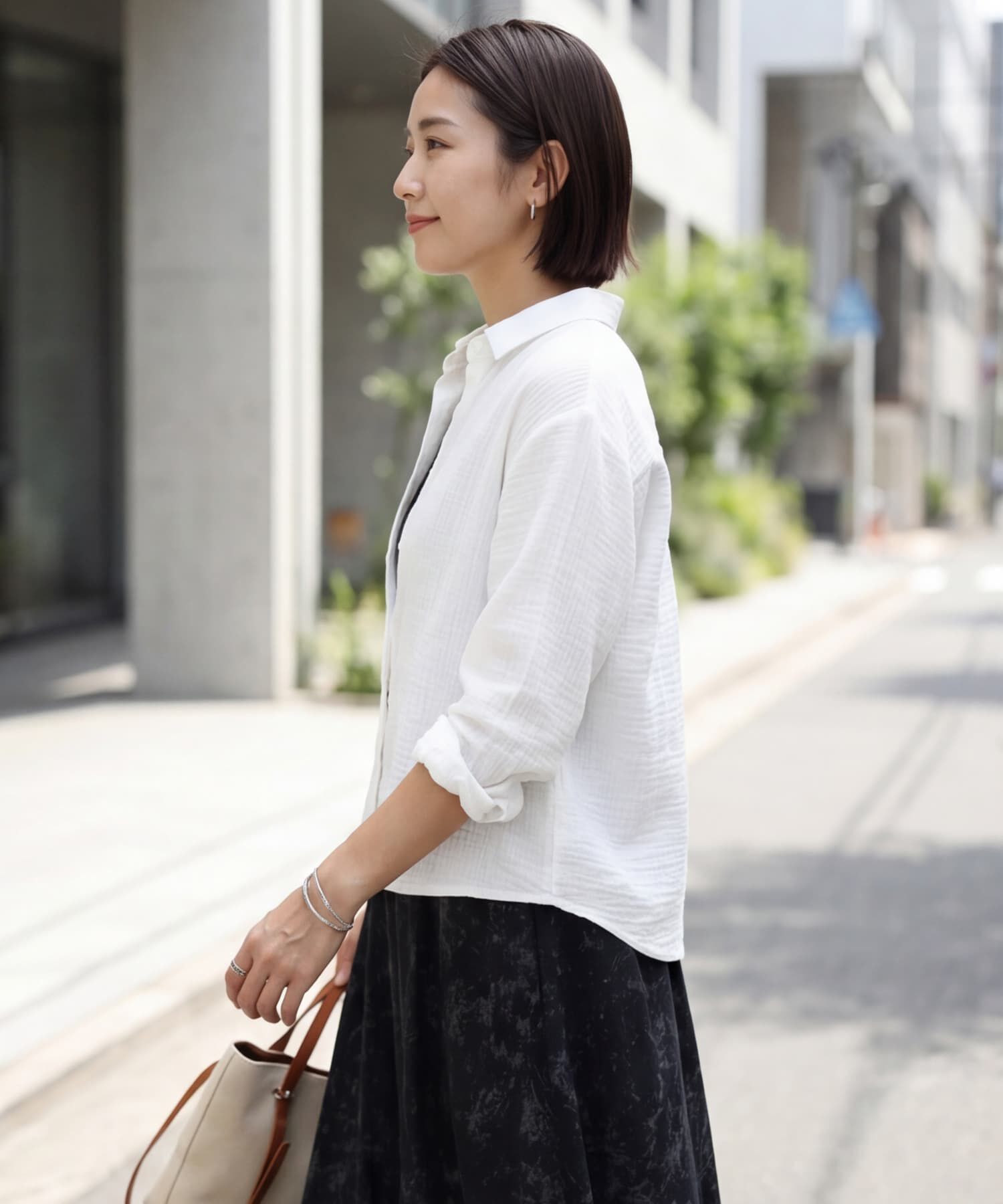STYLE DELI「こなれたエンボスガーゼシャツ」|シャツ・ブラウス|