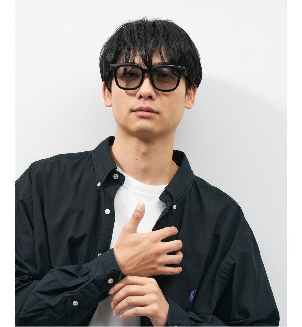  「【WEB限定】ウェリントン型 サングラス | 軽量 カラーレンズ トレンド 紫外線対策 UVカット 大きめサイズ」|サングラス|