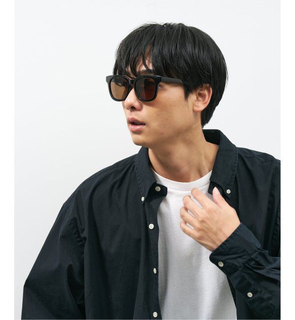  「【WEB限定】ウェリントン型 サングラス | 軽量 カラーレンズ トレンド 紫外線対策 UVカット 大きめサイズ」|サングラス|