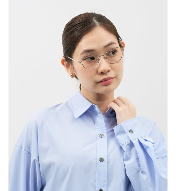  「【WEB限定】SUNCUTGlasses/UV100%CUT ボストン型 クリアサングラス |メタル 紫外線対策 UVカット」|サングラス|ゴールド