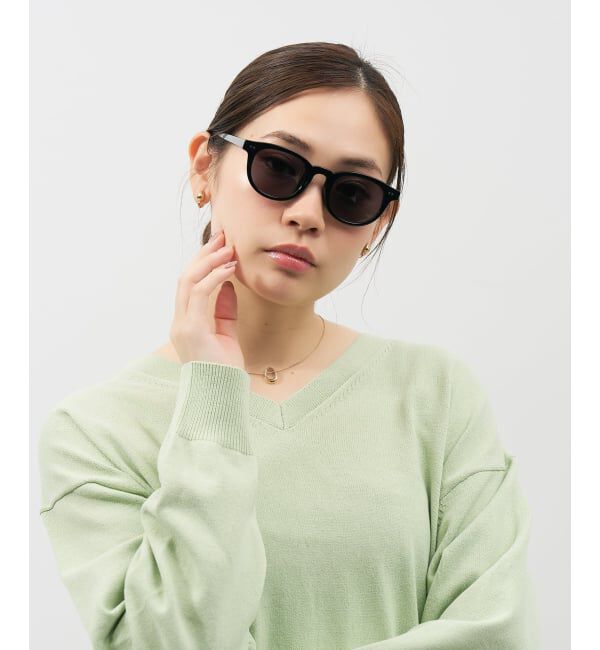  「【WEB限定】SUNCUTGlasses/UV100%CUT ウェリントン型サングラス | カラーレンズ 太縁 紫外線対策 UVカット」|サングラス|