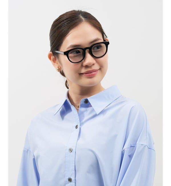  「【WEB限定】SUNCUTGlasses/UV100%CUT ウェリントン型サングラス | カラーレンズ 太縁 紫外線対策 UVカット」|サングラス|ブラック系その他1