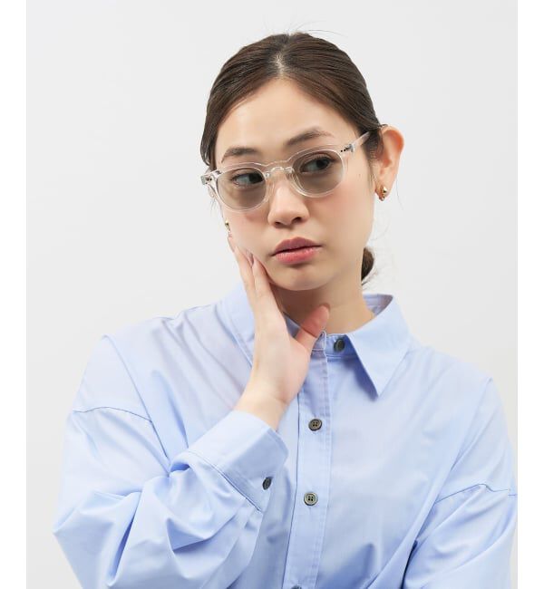  「【WEB限定】SUNCUTGlasses/UV100%CUT ウェリントン型サングラス | カラーレンズ 太縁 紫外線対策 UVカット」|サングラス|