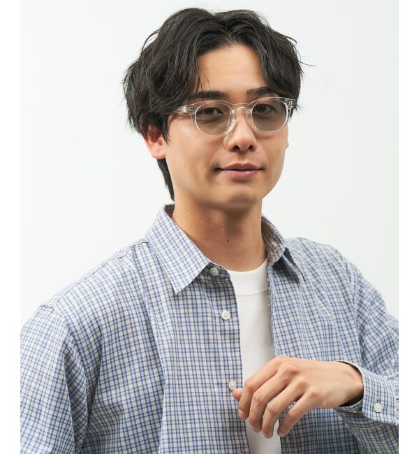  「【WEB限定】SUNCUTGlasses/UV100%CUT ウェリントン型サングラス | カラーレンズ 太縁 紫外線対策 UVカット」|サングラス|