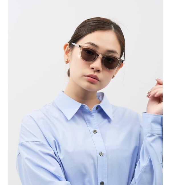  「【WEB限定】SUNCUTGlasses/UV100%CUT ウェリントン型サングラス | カラーレンズ 太縁 紫外線対策 UVカット」|サングラス|