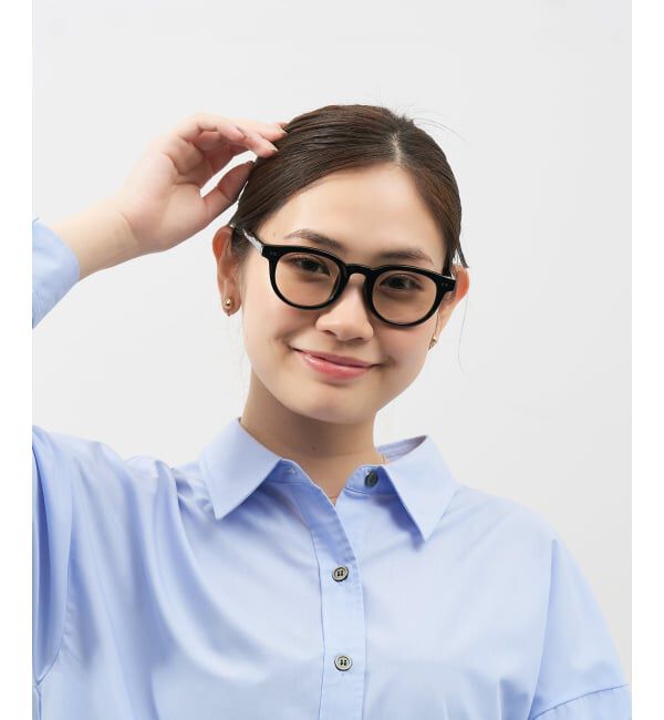 「【WEB限定】SUNCUTGlasses/UV100%CUT ウェリントン型サングラス | カラーレンズ 太縁 紫外線対策 UVカット」|サングラス|黒