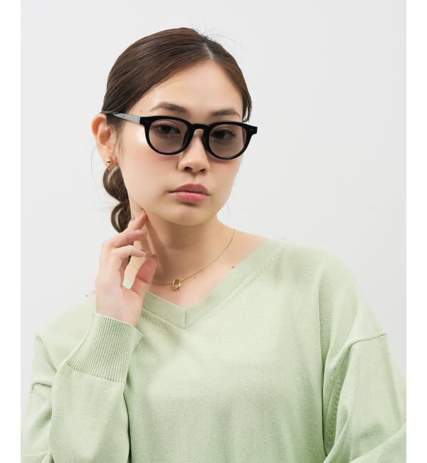  「【WEB限定】SUNCUTGlasses/UV100%CUT ウェリントン型サングラス | カラーレンズ 太縁 紫外線対策 UVカット」|サングラス|