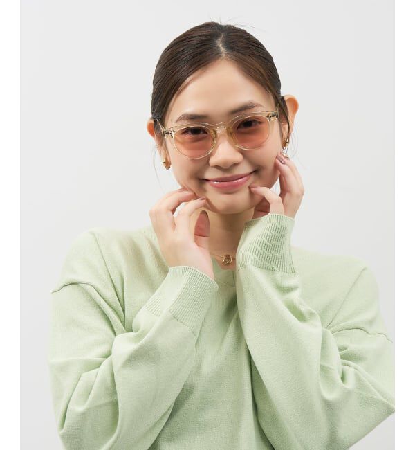  「【WEB限定】SUNCUTGlasses/UV100%CUT ウェリントン型サングラス | カラーレンズ 太縁 紫外線対策 UVカット」|サングラス|