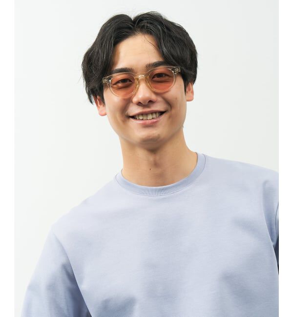  「【WEB限定】SUNCUTGlasses/UV100%CUT ウェリントン型サングラス | カラーレンズ 太縁 紫外線対策 UVカット」|サングラス|