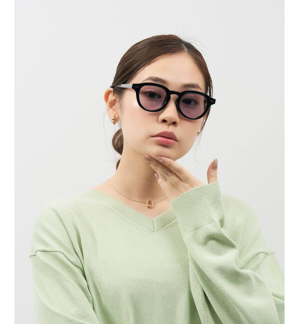  「【WEB限定】SUNCUTGlasses/UV100%CUT ウェリントン型サングラス | カラーレンズ 太縁 紫外線対策 UVカット」|サングラス|