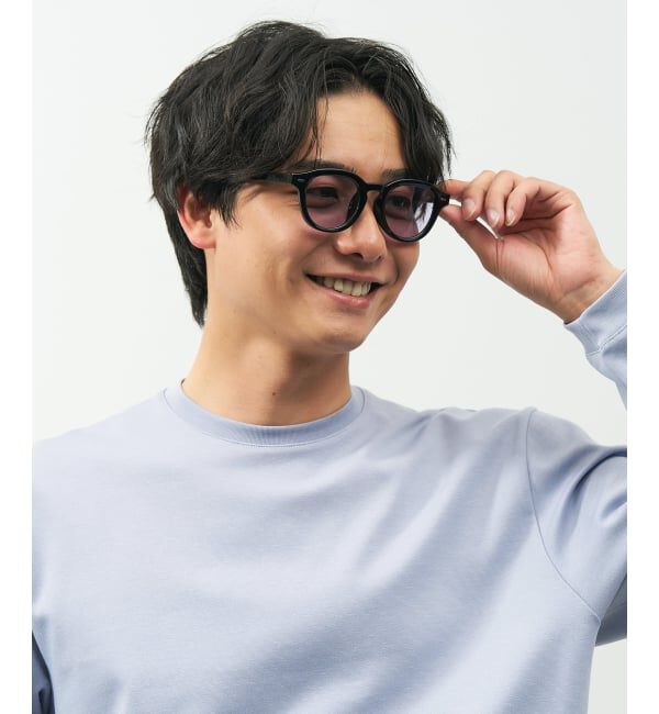  「【WEB限定】SUNCUTGlasses/UV100%CUT ウェリントン型サングラス | カラーレンズ 太縁 紫外線対策 UVカット」|サングラス|