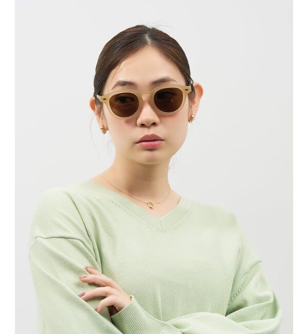  「【WEB限定】SUNCUTGlasses/UV100%CUT ウェリントン型サングラス | カラーレンズ 太縁 紫外線対策 UVカット」|サングラス|
