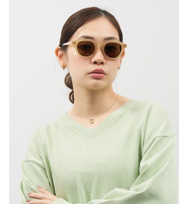  「【WEB限定】SUNCUTGlasses/UV100%CUT ウェリントン型サングラス | カラーレンズ 太縁 紫外線対策 UVカット」|サングラス|