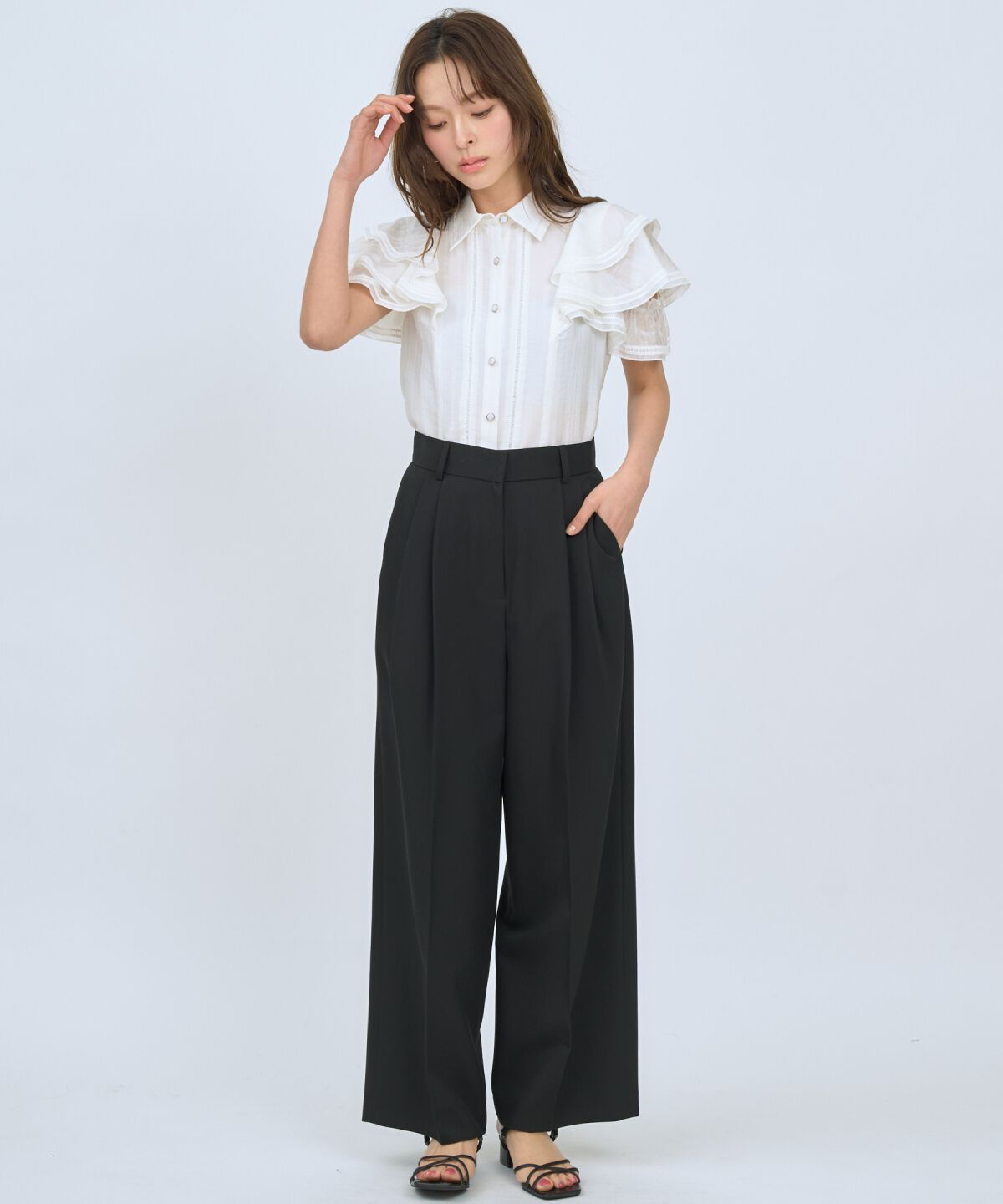 アンドクチュール「2タックワイドパンツ」|その他|