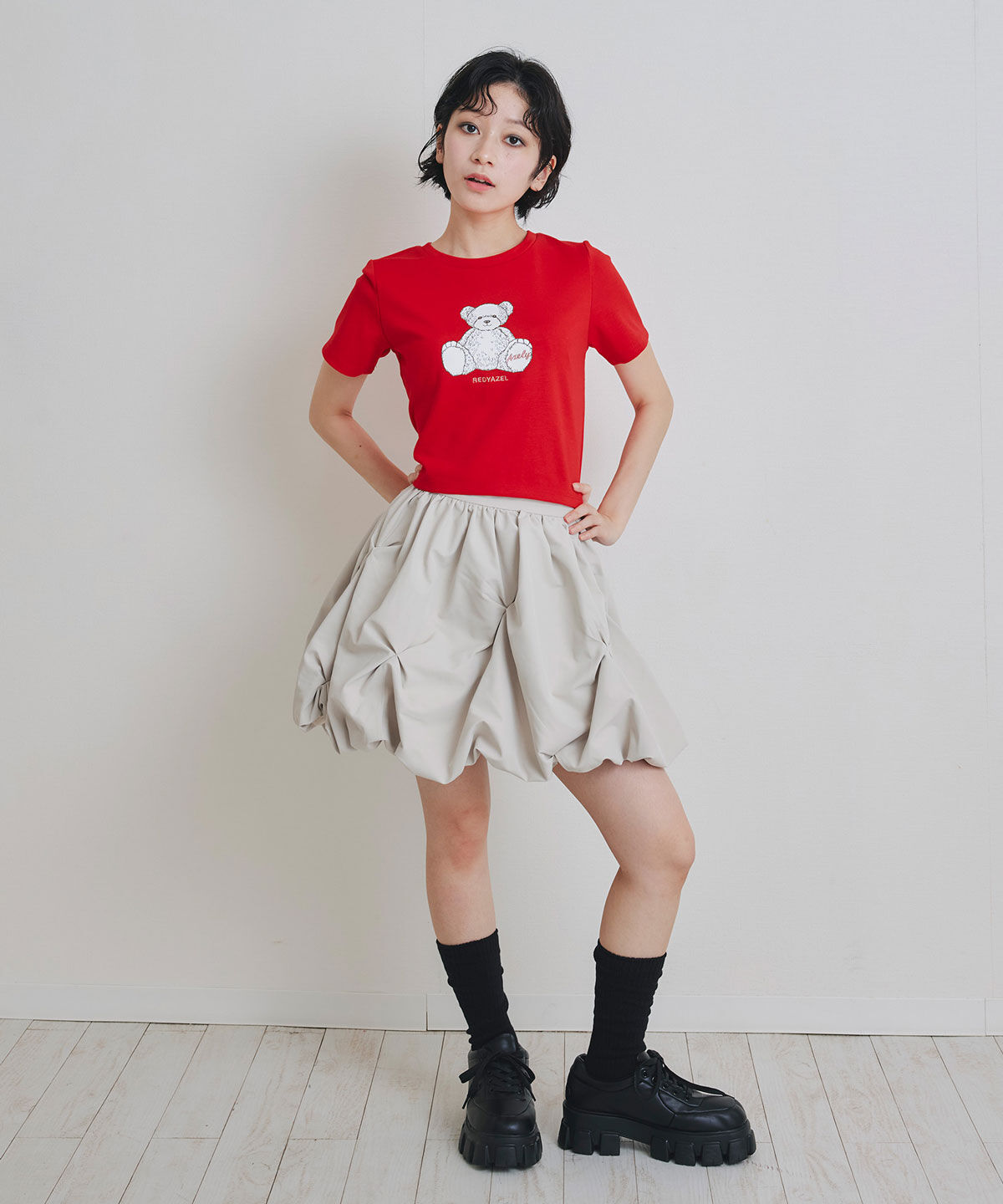 REDYAZEL「Azely コンパクトTシャツ」|Tシャツ・カットソー|