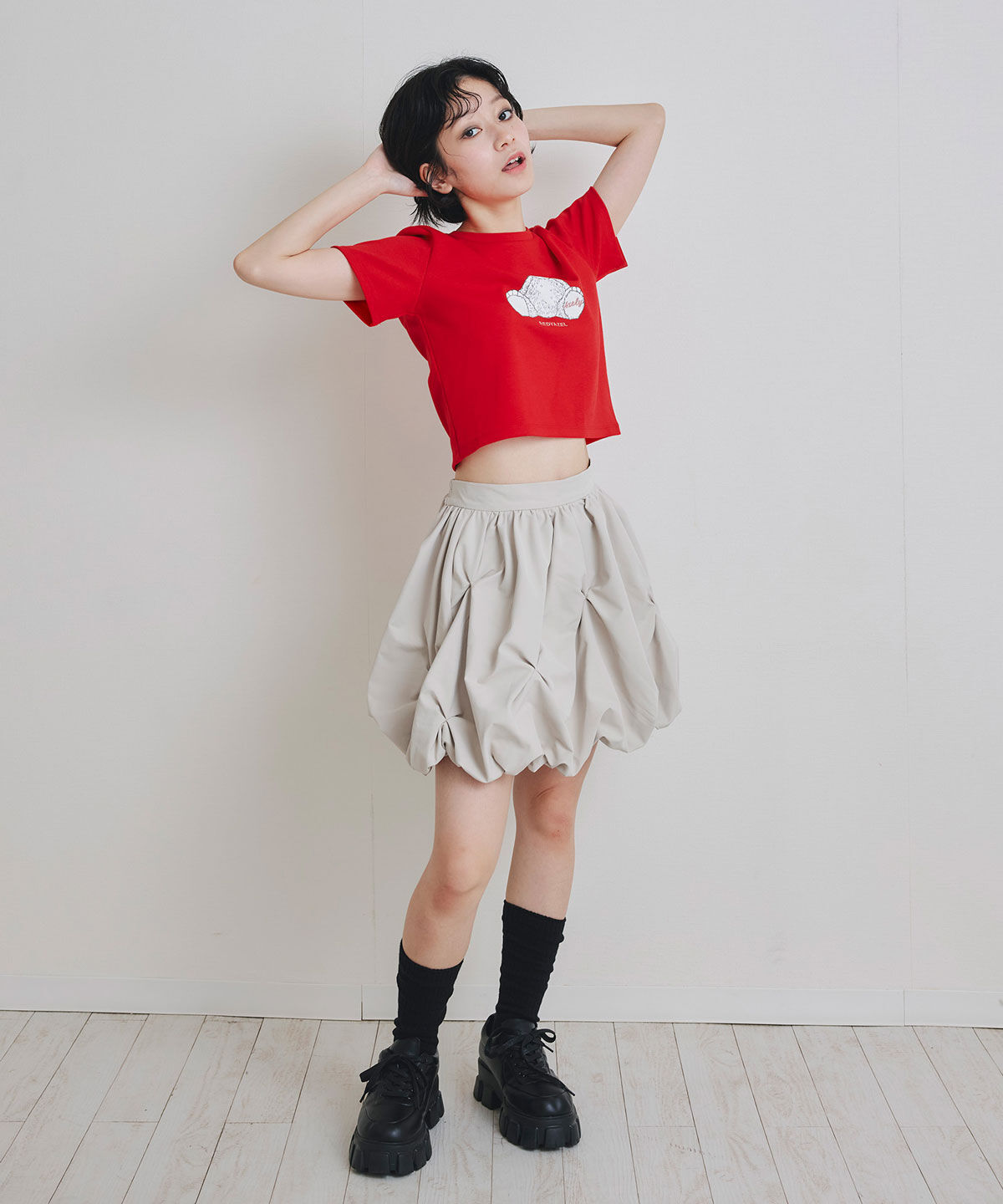 REDYAZEL「Azely コンパクトTシャツ」|Tシャツ・カットソー|