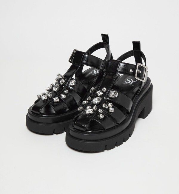 SY UNITED ARROWS「＜SY＞ ビジューグルカ サンダル75&uarr;」|サンダル|