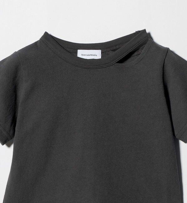 UNITED ARROWS green label relaxing「【WEB限定】ネック スリットTシャツ 100cm-160cm」|Tシャツ・カットソー|