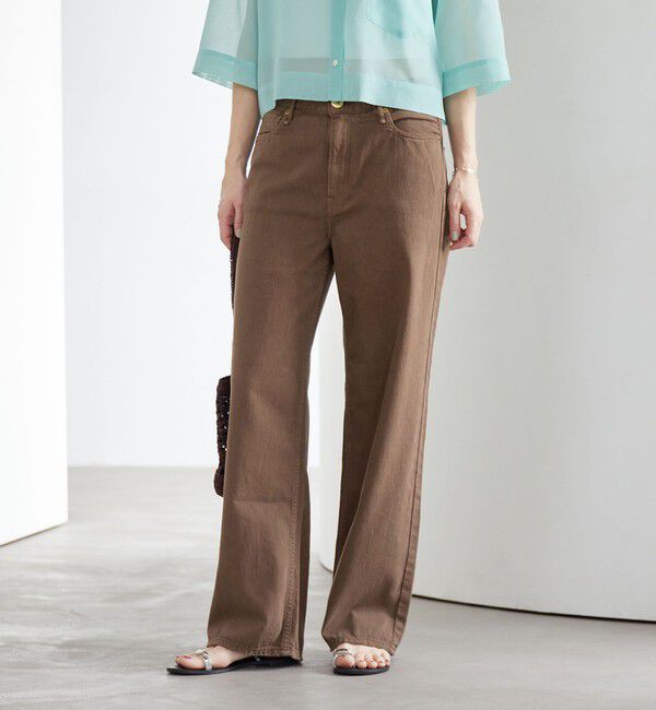 BEAUTY&YOUTH UNITED ARROWS「【別注】＜upper hights＞THE NIECE MID RISE ライトオンス デニムパンツ/ミディアムブラウン」|デニム|