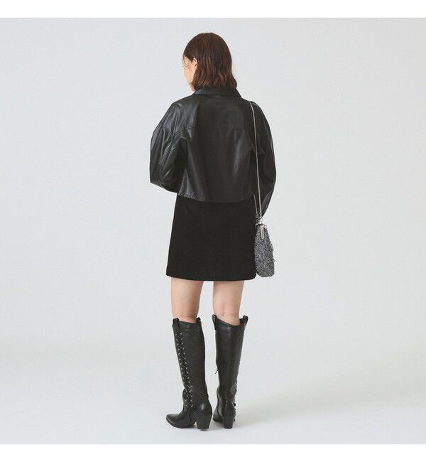Ray BEAMS 「フェイクレザー クロップド シャツ」|シャツ・ブラウス|