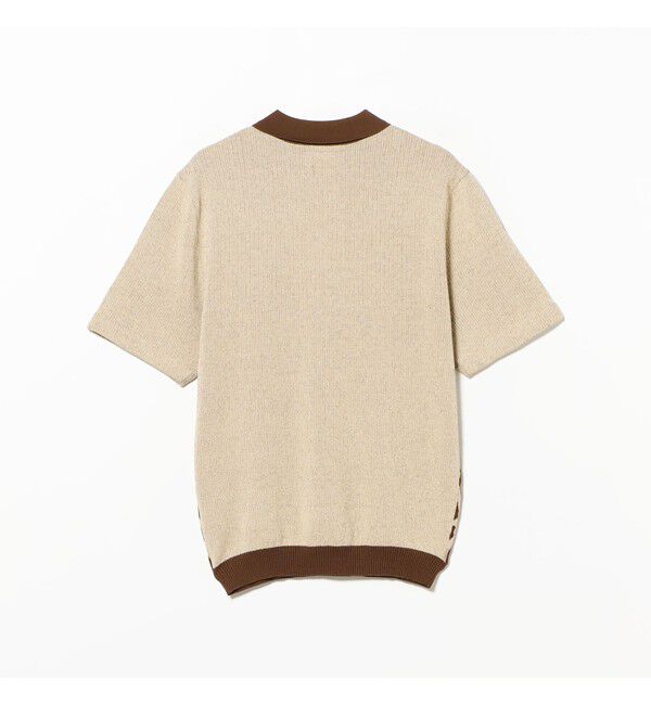 BEAMS PLUS「Half Zip Knit Polo Animal Jacquard」|ポロシャツ|