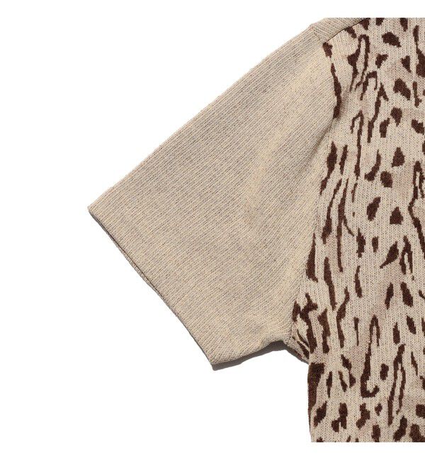 BEAMS PLUS「Half Zip Knit Polo Animal Jacquard」|ポロシャツ|