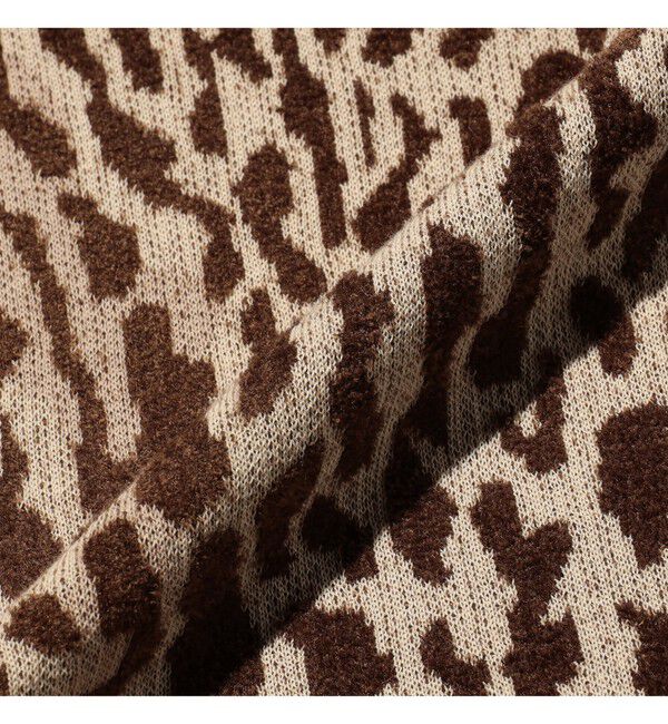 BEAMS PLUS「Half Zip Knit Polo Animal Jacquard」|ポロシャツ|