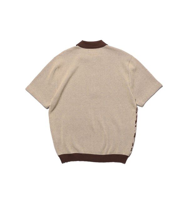 BEAMS PLUS「Half Zip Knit Polo Animal Jacquard」|ポロシャツ|