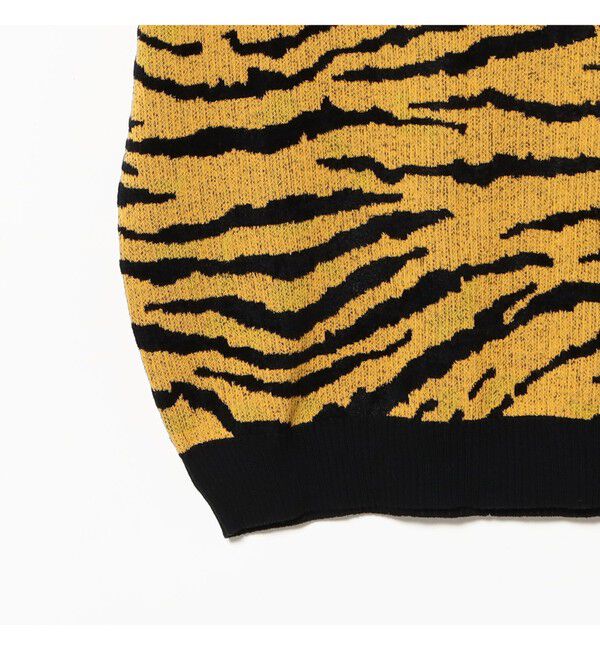 BEAMS PLUS「Half Zip Knit Polo Animal Jacquard」|ポロシャツ|