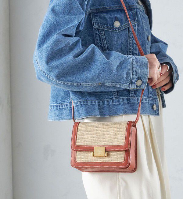 SHIPS for women「kabinett:BOX BAG MINI LINEN ◇」|ショルダー・メッセンジャー|ブラウン系