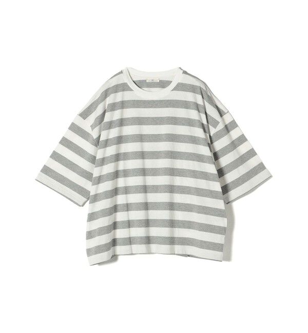 SHIPS for women「【SHIPS別注】onit:〈手洗い可能〉ボーダー ビッグ シルエット TEE◇」|Tシャツ・カットソー|