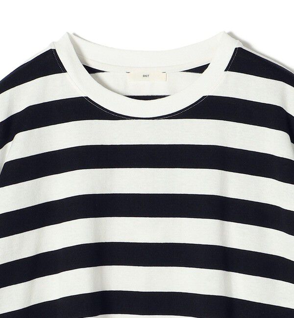 SHIPS for women「【SHIPS別注】onit:〈手洗い可能〉ボーダー ビッグ シルエット TEE◇」|Tシャツ・カットソー|