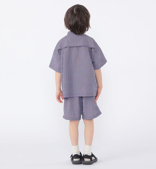 SHIPS KIDS「SHIPS KIDS:100～130cm /〈UVカット/吸水速乾〉ドライタッチ バンドカラー シャツ」|シャツ・ブラウス|