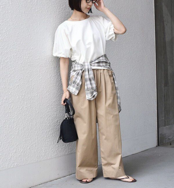 SHIPS Colors 「SHIPS Colors:〈手洗い可能〉ミニ裏毛 バルーンスリーブ トップス」|Tシャツ・カットソー|