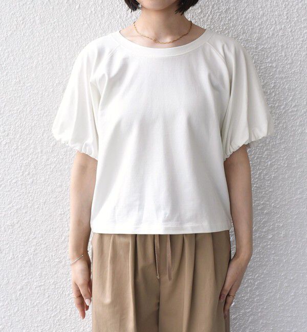 SHIPS Colors 「SHIPS Colors:〈手洗い可能〉ミニ裏毛 バルーンスリーブ トップス」|Tシャツ・カットソー|