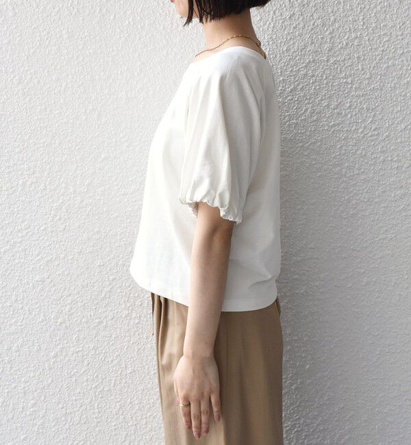 SHIPS Colors 「SHIPS Colors:〈手洗い可能〉ミニ裏毛 バルーンスリーブ トップス」|Tシャツ・カットソー|