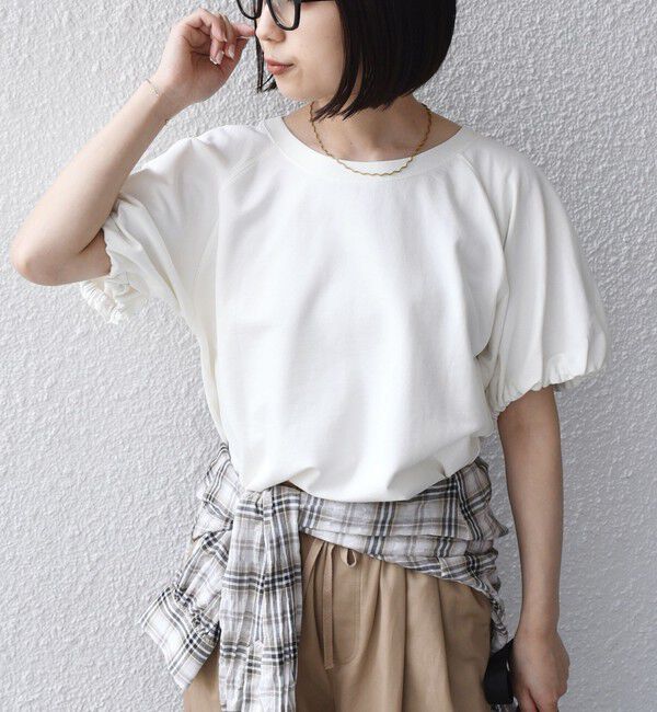 SHIPS Colors 「SHIPS Colors:〈手洗い可能〉ミニ裏毛 バルーンスリーブ トップス」|Tシャツ・カットソー|