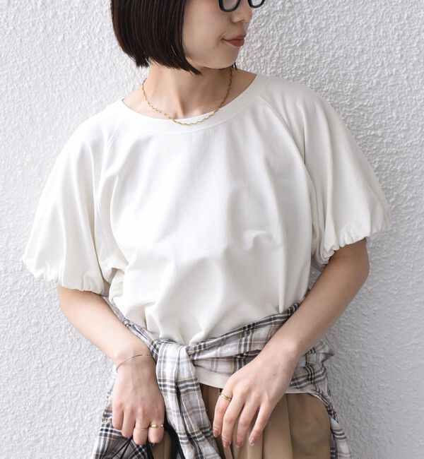 SHIPS Colors 「SHIPS Colors:〈手洗い可能〉ミニ裏毛 バルーンスリーブ トップス」|Tシャツ・カットソー|
