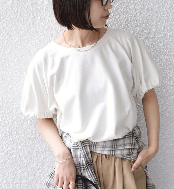 SHIPS Colors 「SHIPS Colors:〈手洗い可能〉ミニ裏毛 バルーンスリーブ トップス」|Tシャツ・カットソー|