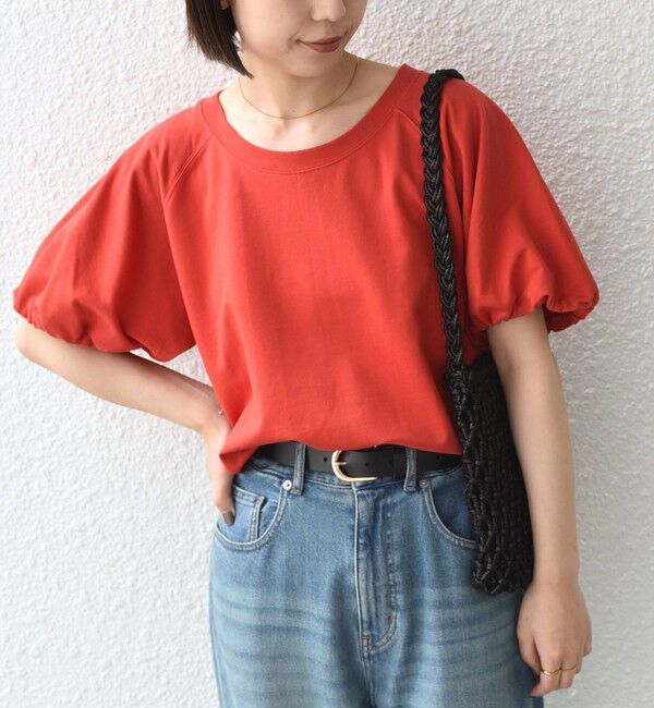 SHIPS Colors 「SHIPS Colors:〈手洗い可能〉ミニ裏毛 バルーンスリーブ トップス」|Tシャツ・カットソー|