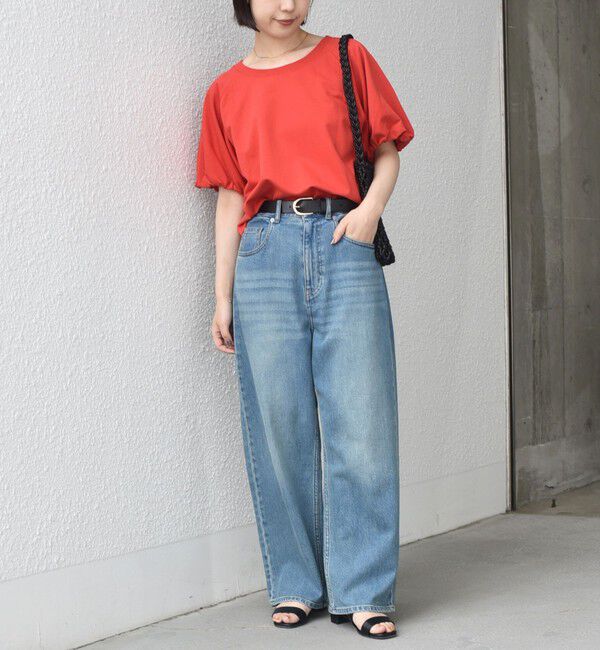 SHIPS Colors 「SHIPS Colors:〈手洗い可能〉ミニ裏毛 バルーンスリーブ トップス」|Tシャツ・カットソー|