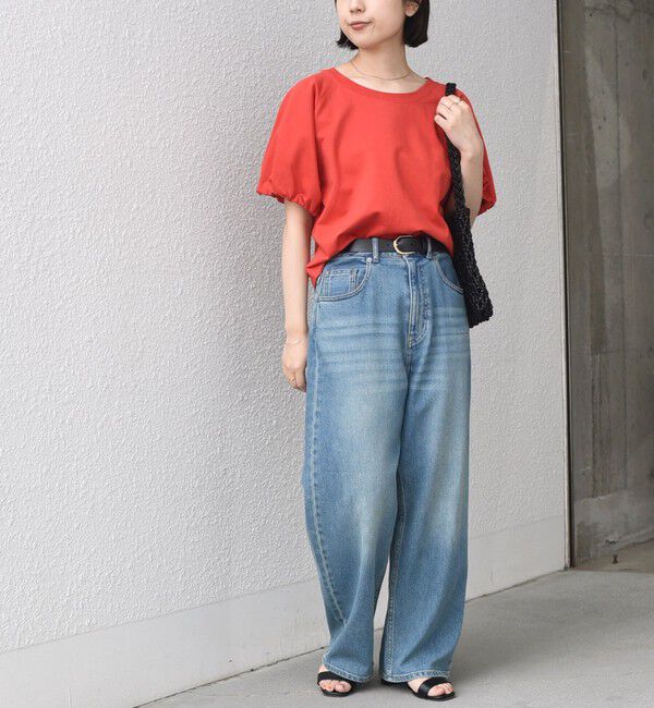 SHIPS Colors 「SHIPS Colors:〈手洗い可能〉ミニ裏毛 バルーンスリーブ トップス」|Tシャツ・カットソー|