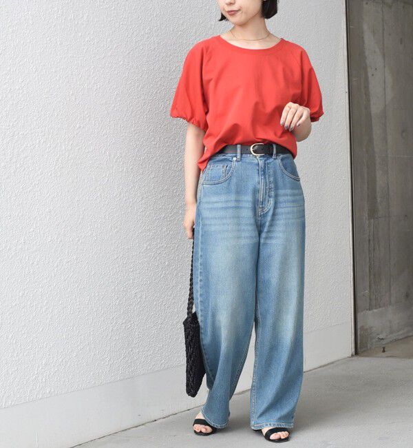 SHIPS Colors 「SHIPS Colors:〈手洗い可能〉ミニ裏毛 バルーンスリーブ トップス」|Tシャツ・カットソー|