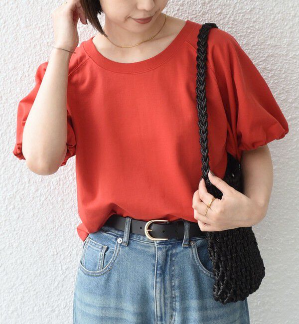 SHIPS Colors 「SHIPS Colors:〈手洗い可能〉ミニ裏毛 バルーンスリーブ トップス」|Tシャツ・カットソー|