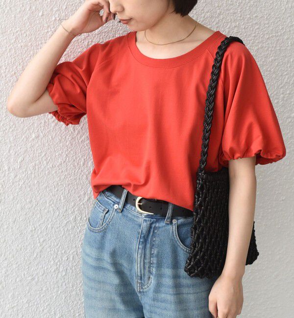 SHIPS Colors 「SHIPS Colors:〈手洗い可能〉ミニ裏毛 バルーンスリーブ トップス」|Tシャツ・カットソー|