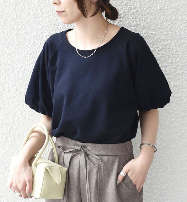 SHIPS Colors 「SHIPS Colors:〈手洗い可能〉ミニ裏毛 バルーンスリーブ トップス」|Tシャツ・カットソー|