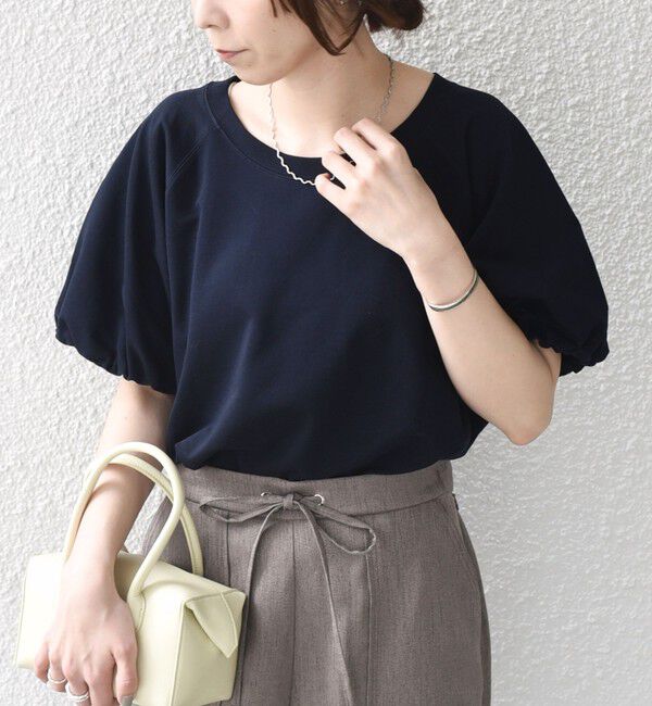 SHIPS Colors 「SHIPS Colors:〈手洗い可能〉ミニ裏毛 バルーンスリーブ トップス」|Tシャツ・カットソー|