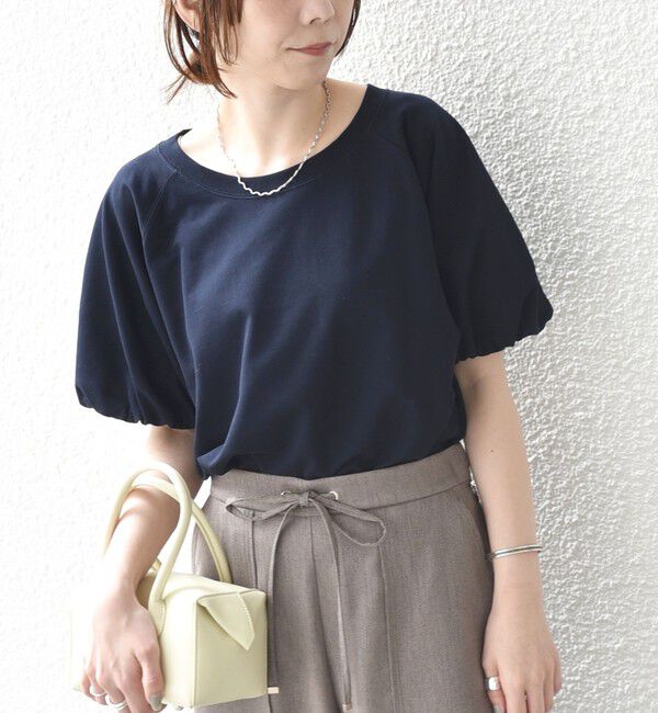 SHIPS Colors 「SHIPS Colors:〈手洗い可能〉ミニ裏毛 バルーンスリーブ トップス」|Tシャツ・カットソー|