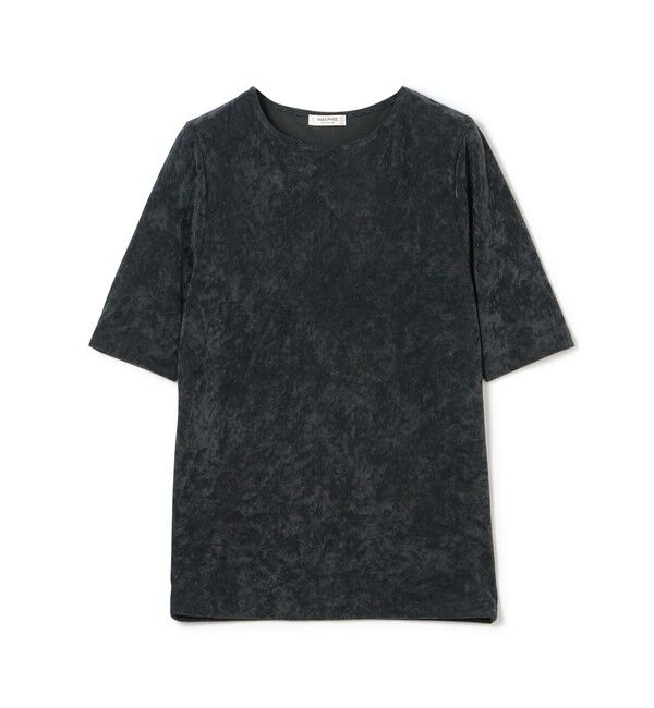 MACPHEE「ベロアジャージー ハーフスリーブプルオーバー」|Tシャツ・カットソー|17 チャコールグレー