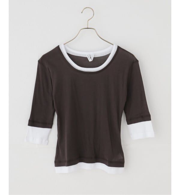 JOURNAL STANDARD「【gimaguas/ギマガス】 GEMMA TOP BROWNWHITE」|Tシャツ・カットソー|ブラウン